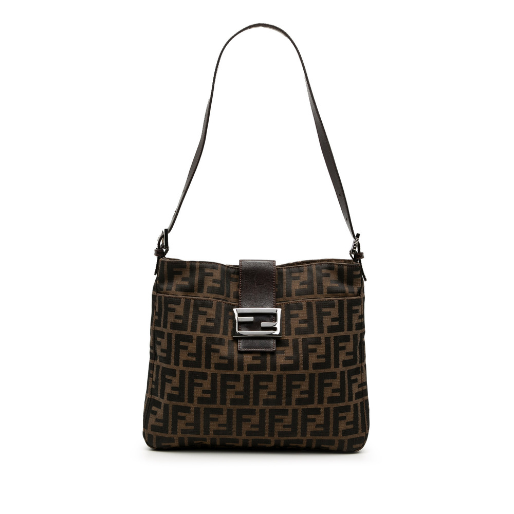 Pre-Loved Fendi Zucca Canvas Shoulder Bag